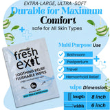 FreshExit emballage discret voyage, hygiène intime pratique en déplacement.