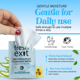 FreshExit lingettes emballées individuellement, usage rapide et discret.