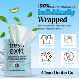 FreshExit texture douce et grande lingette, nettoyage agréable et efficace.