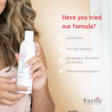 Freshie lavage féminin, application menthe-poivrée pour une sensation de fraîcheur.