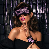 Attaches-mains FRESHME en dentelle rose et noir, confort et sécurité.