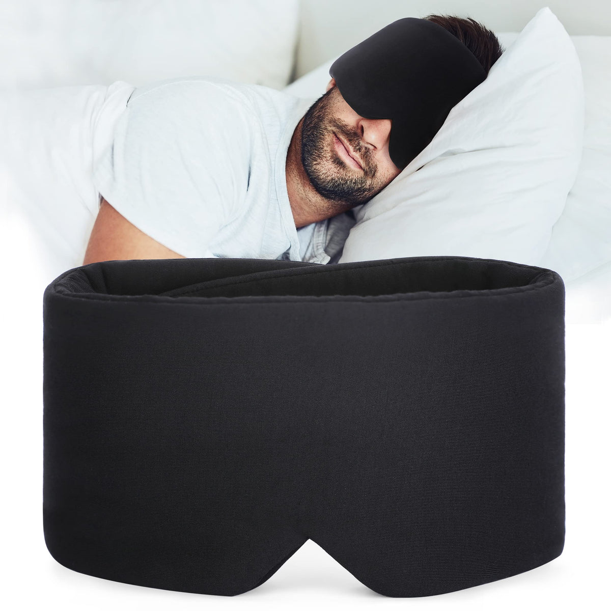 FreshMe Masque Sommeil blocage nez: bloque la lumière près du nez pour un sommeil plus calme.