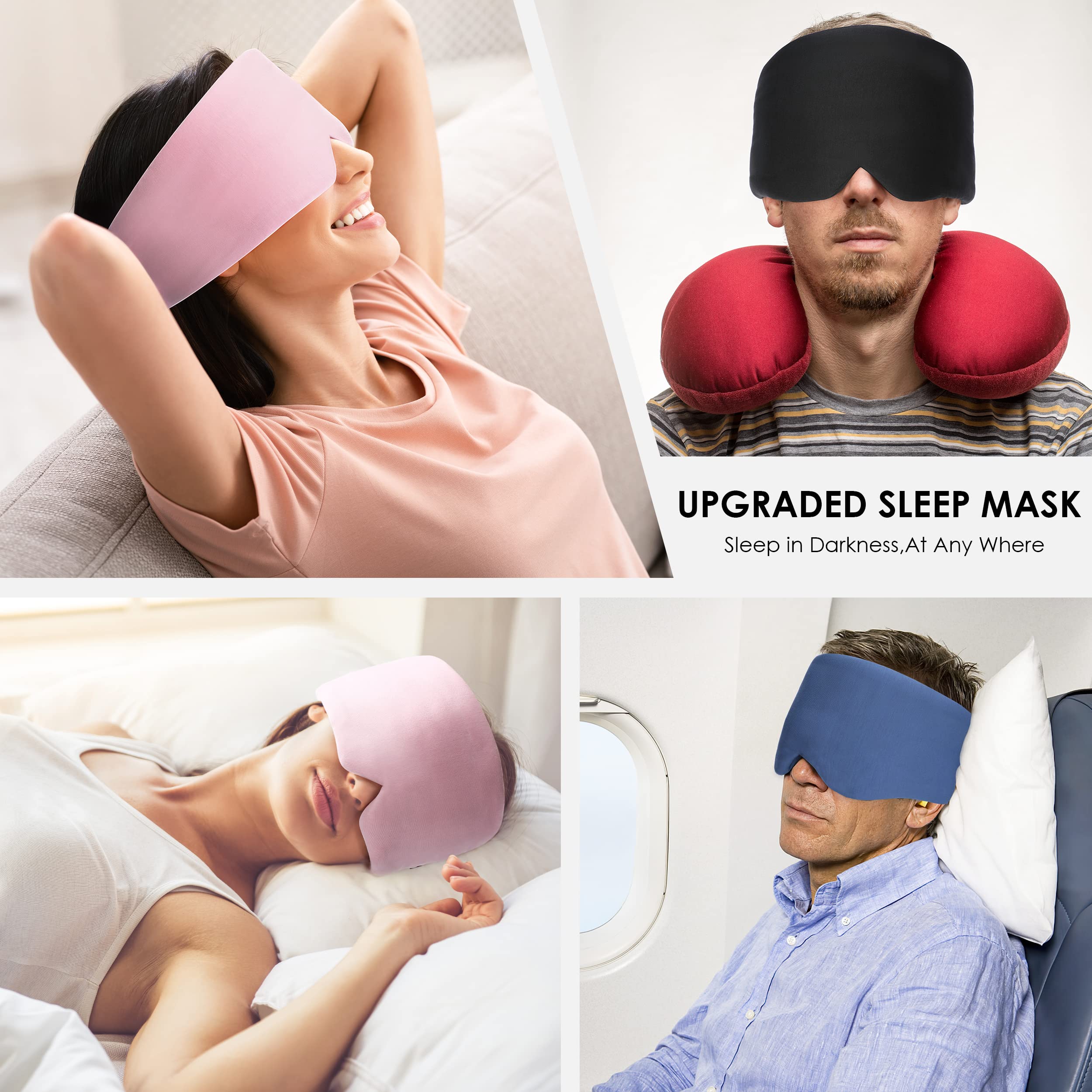 FreshMe Masque Sommeil pliable portable — facile à transporter lors de voyages.