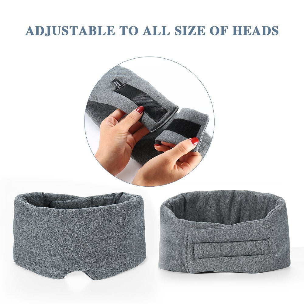 Masque FRESHME coton gris adapté pour dormeurs sur le côté et plus de confort.