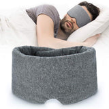 Masque FRESHME en coton gris bloque la lumière pour un sommeil paisible et réparateur.