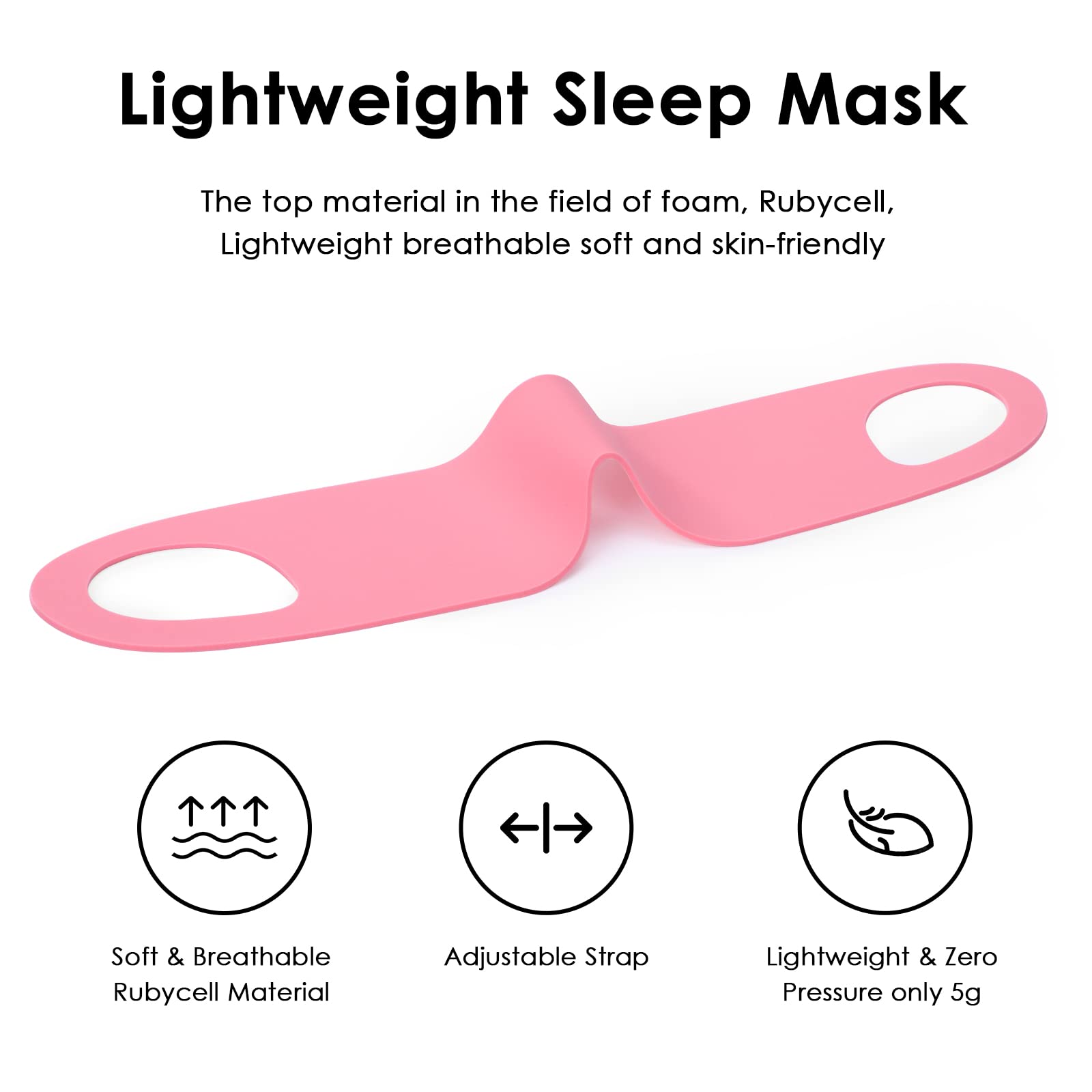FreshMe masque yeux élastique flexible sans serrer les oreilles