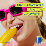 Freshmile tablettes dentifrice sans fluorure pour les dents sensibles et fraîcheur en tout lieu.