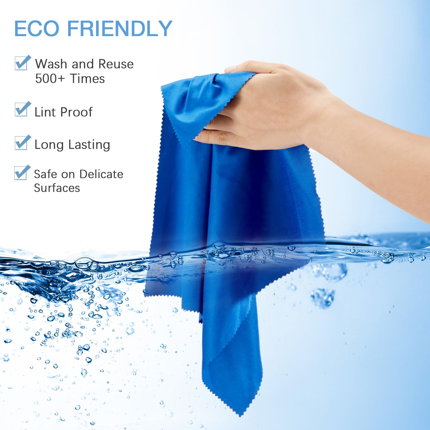 Frienda chiffon microfibre bleu pour lentilles et objectifs photo