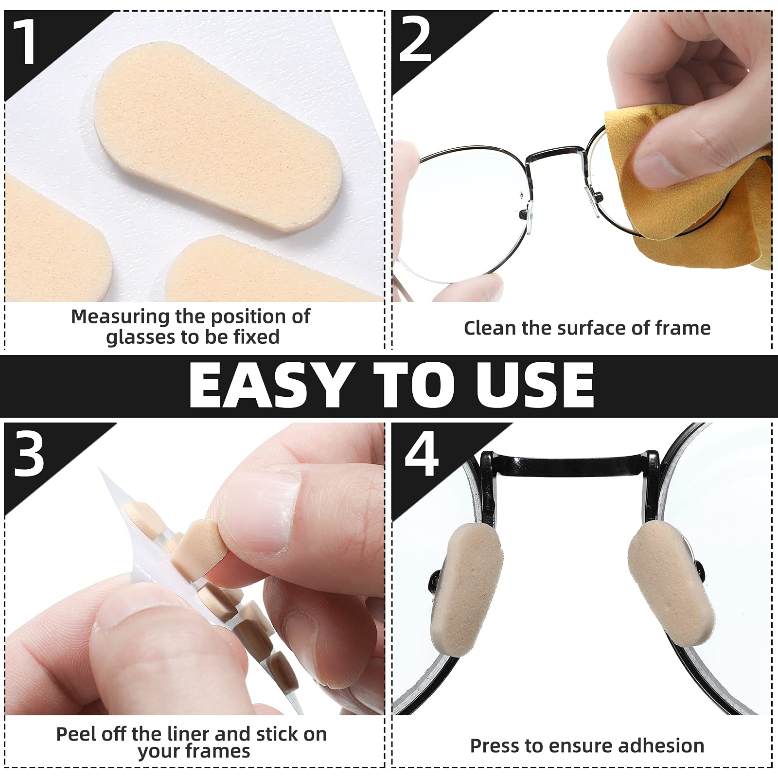 Frienda embouts nez lunettes antidérapants, évitent les glissements lors des activités.