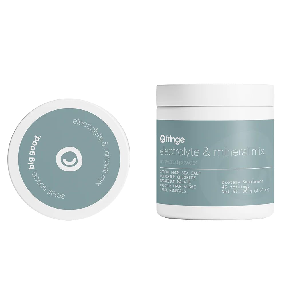 Fringe poudre électrolytique montrant l’eau de mer et l’hydratation.