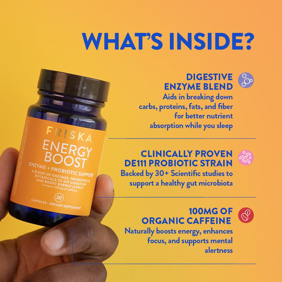 FR!SKA Energy Boost – Gélules digestives facilitant la digestion après le repas