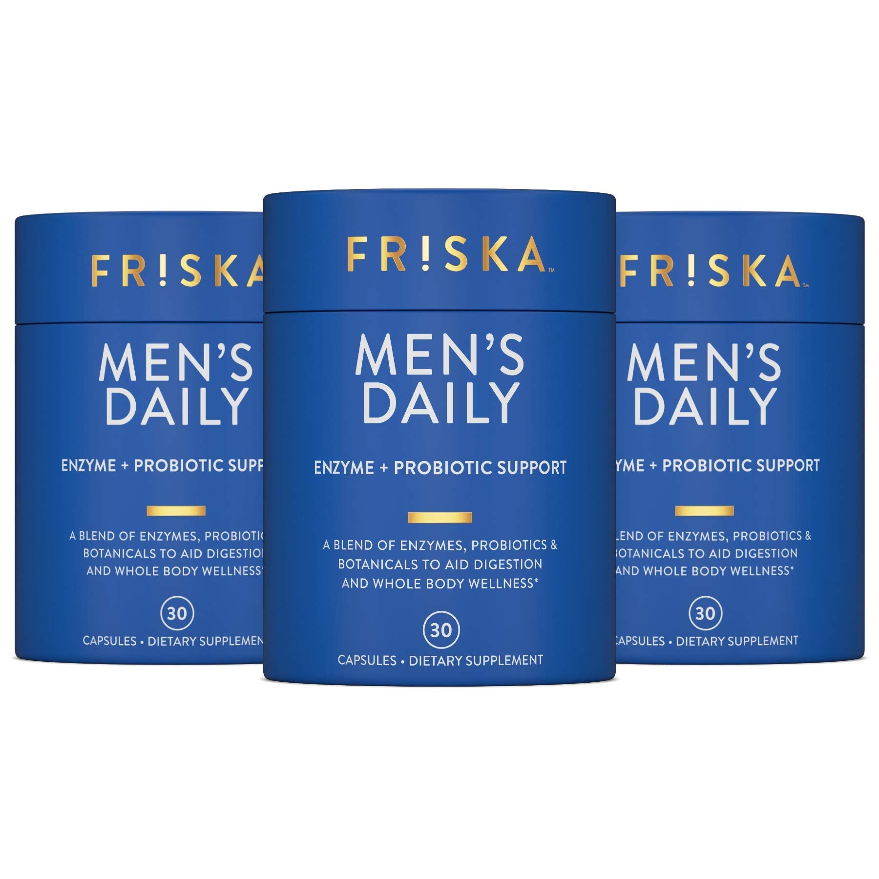 FR!SKA Hommes – bouteille d’enzymes digestives pour soutenir la digestion quotidienne.