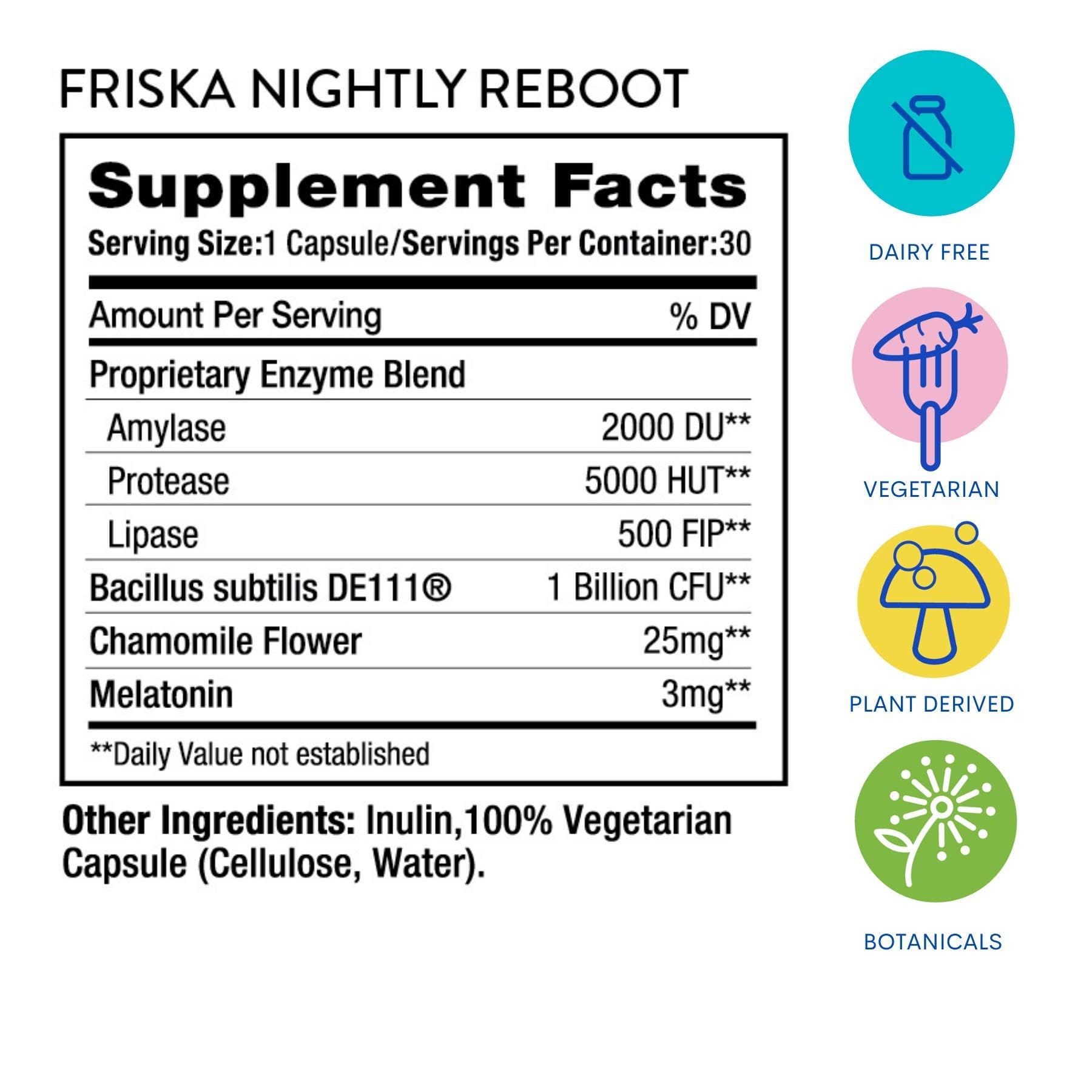 FR!SKA Nightly Reboot : verre d'eau à côté des capsules pour faciliter l'utilisation.