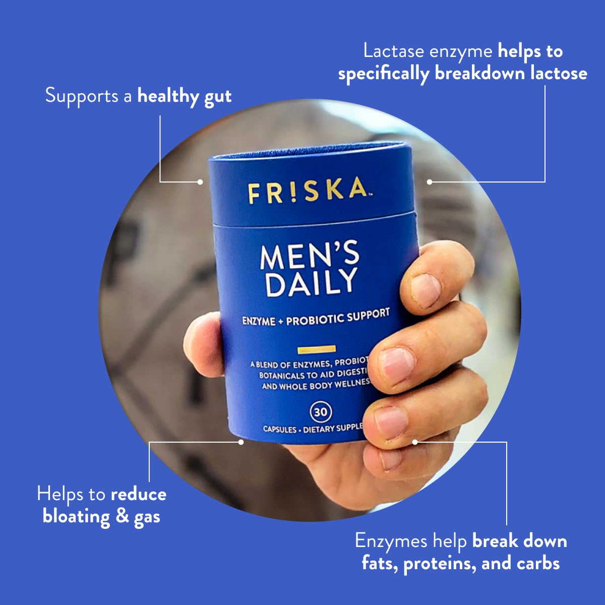 FR!SKA – probiotiques pour hommes en capsules, équilibre intestinal potentiel.