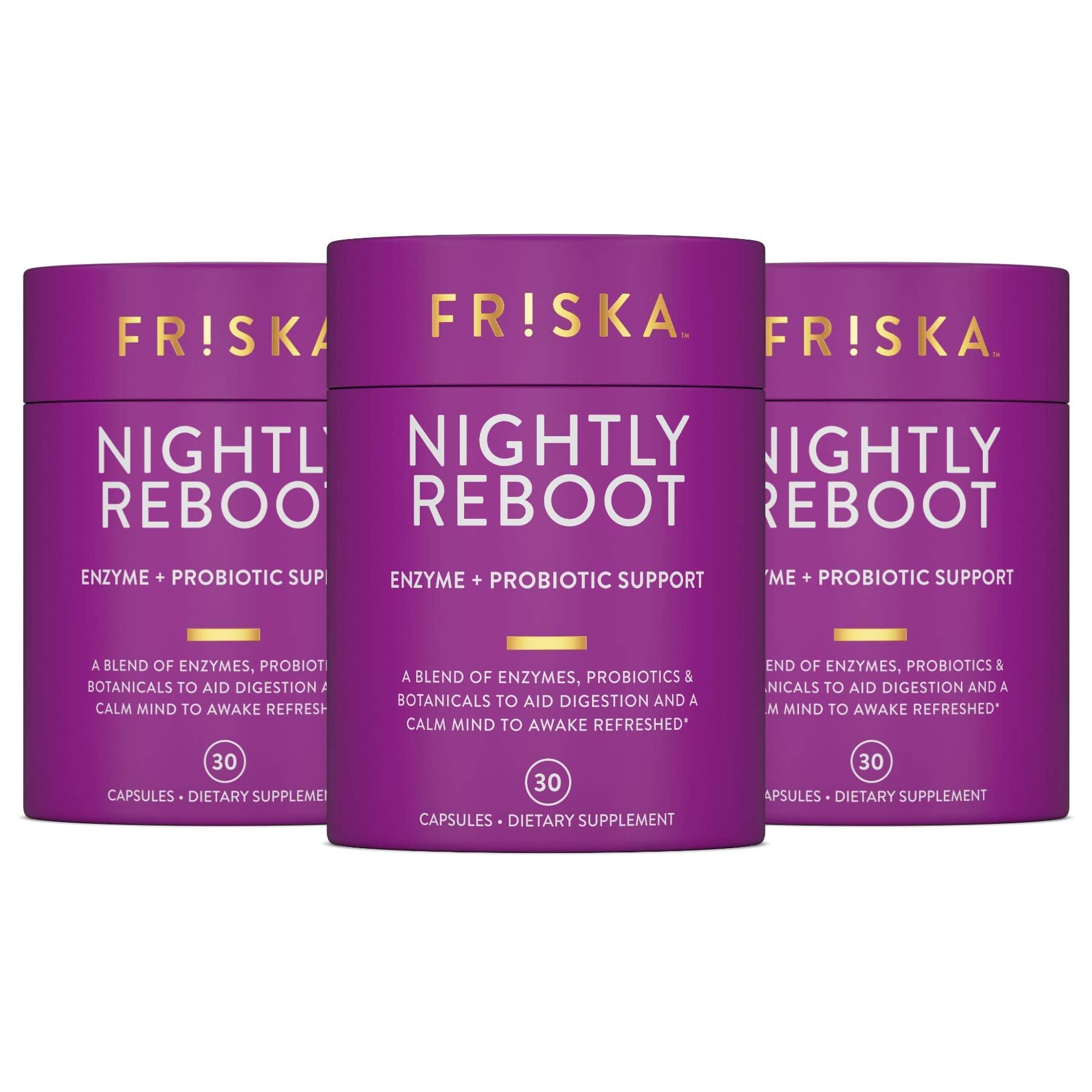 FRISKA Recuperation Nocturne — bouteille vue de face, soutien potentiel à la digestion nocturne.