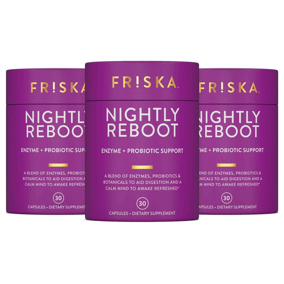 FRISKA Recuperation Nocturne — bouteille vue de face, soutien potentiel à la digestion nocturne.