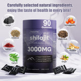 Texture douce des gommes Fristfei Shilajit, goût agréable.