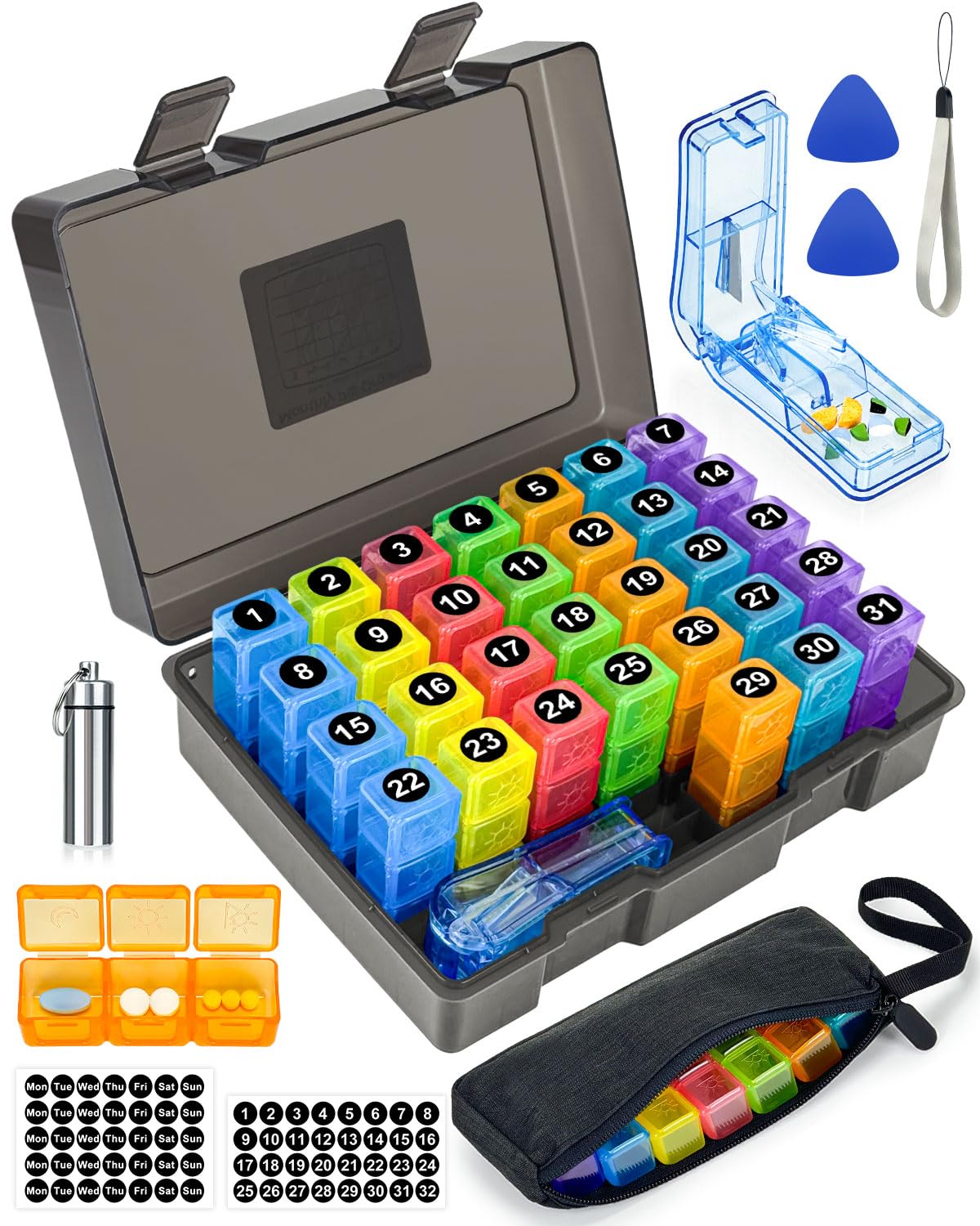FRIWOLE organiseur-pilules-mois-3xjour sac-voyage pratique et fiable.