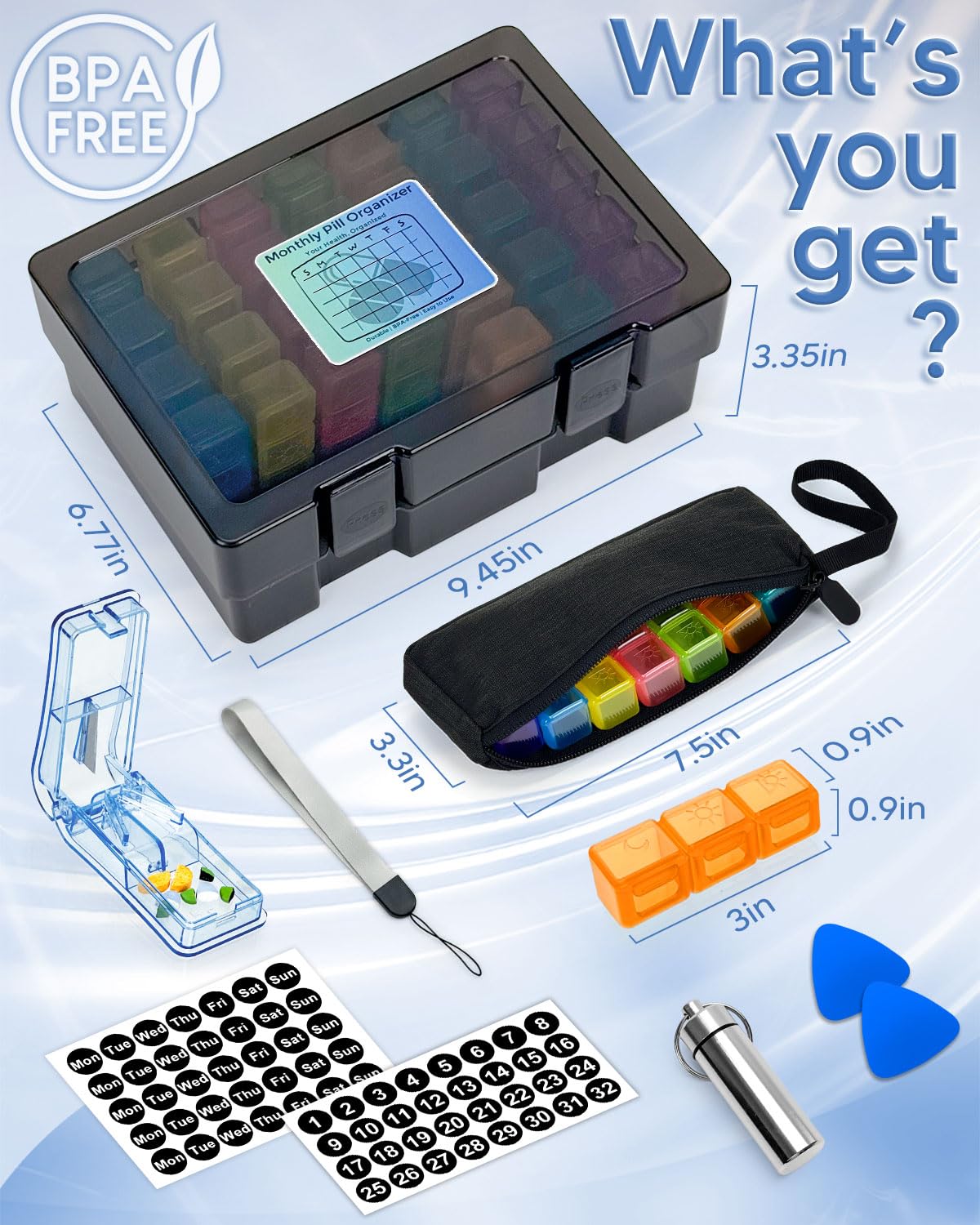 FRIWOLE porte-pilules-cle-kit pratique pour déplacements et organisation.