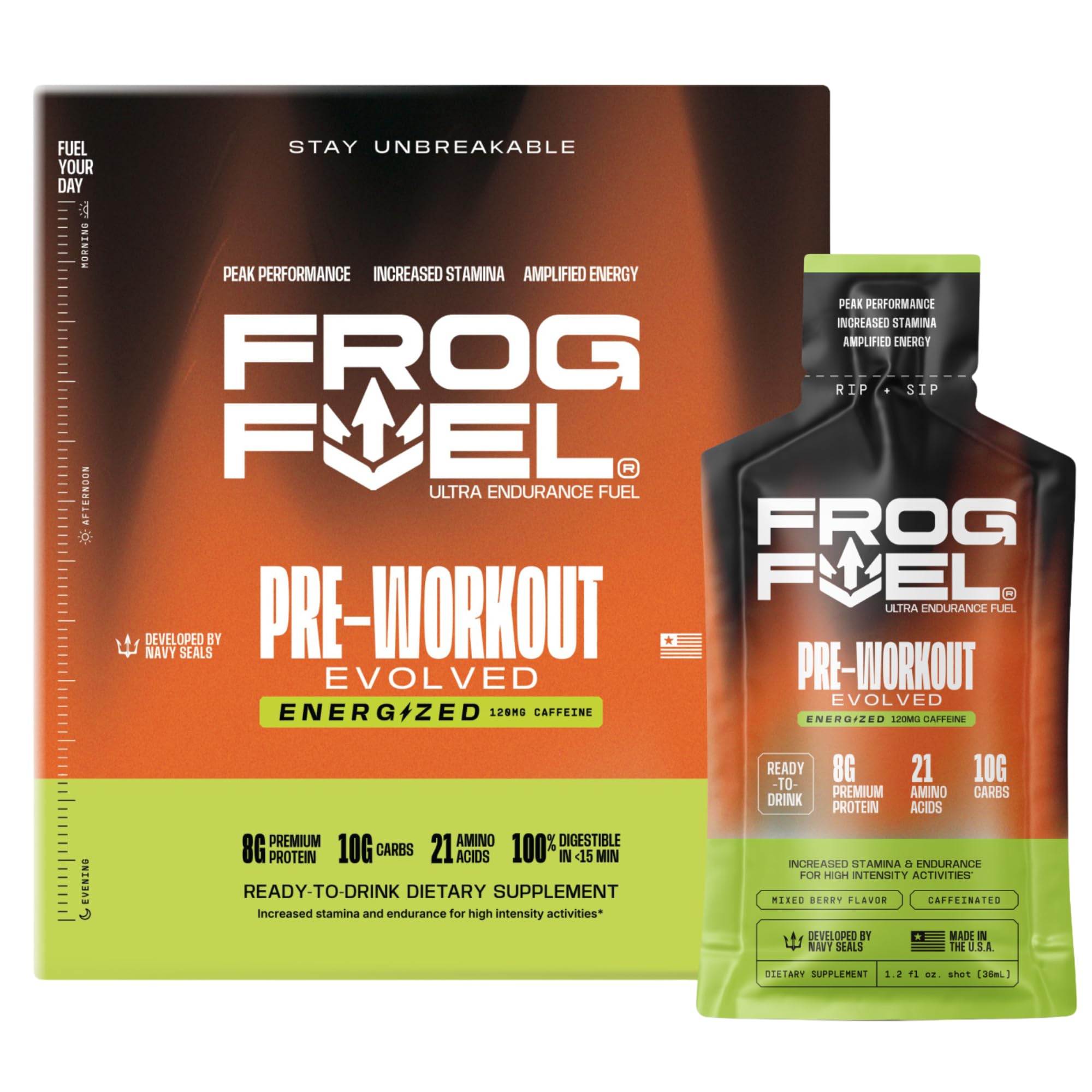Frog Fuel Ultra Énergie dose baie: énergie rapide pour entraînement et énergie rapide.