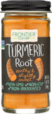 Curcuma moulu Frontier Co-op dans un pot, rehausse les plats au curry.
