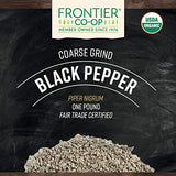 Poivre noir Frontier Co-op bio, grains entiers prêts pour plats savoureux.