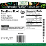 Frontier Co-op Poudre d'Éleuthero, bol-mesure pour dosage facile et préparation.