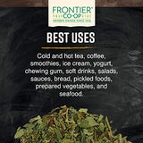 Frontier Co-op Stevia: infusion douce, arôme léger et neutre.