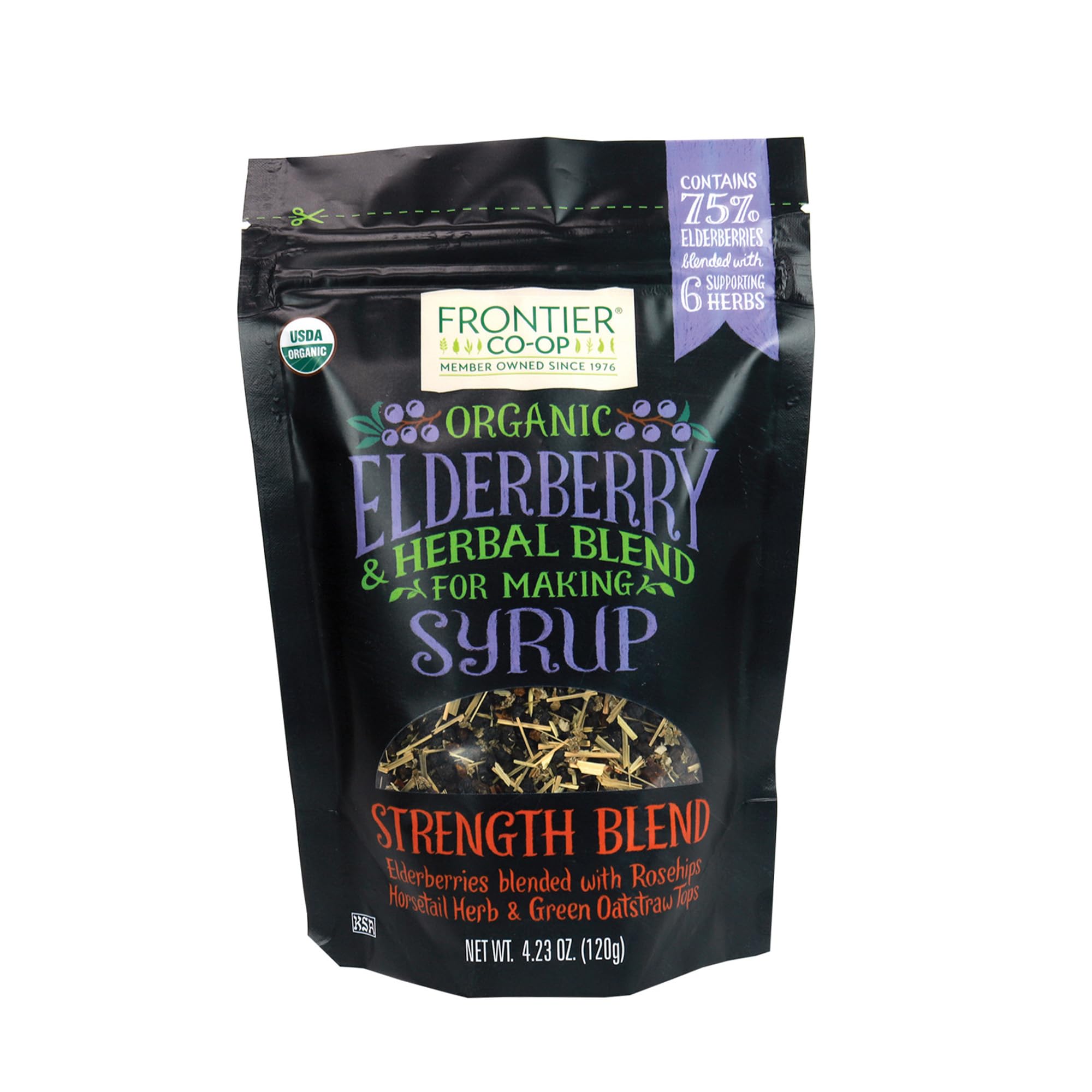 Baies de sureau bio Frontier Co-op, sachet pratique pour infusion et sirop maison