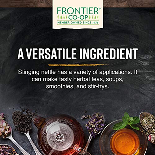 Frontier Co-op poudre d-ortie seche, aromatique et polyvalente pour tisane et soins capillaires.