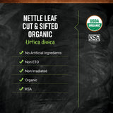 Thé herbacé: Ortie Frontier Co-op, feuilles coupées et tamisées.