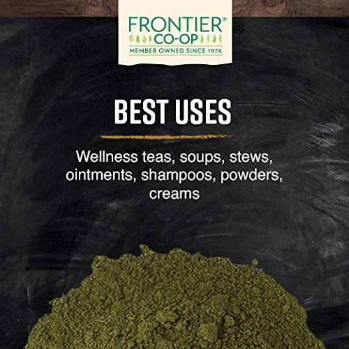 Frontier Co-op poudre d-ortie seche, parfaite pour smoothies verts et apport nutritionnel.