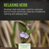 Frontier Co-op Skullcap: usage polyvalent en tisane et compléments faits maison.