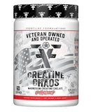 Creatine Chaos de Frontline Formulations, flacon en vue, récupération musculaire potentielle après l'entraînement.