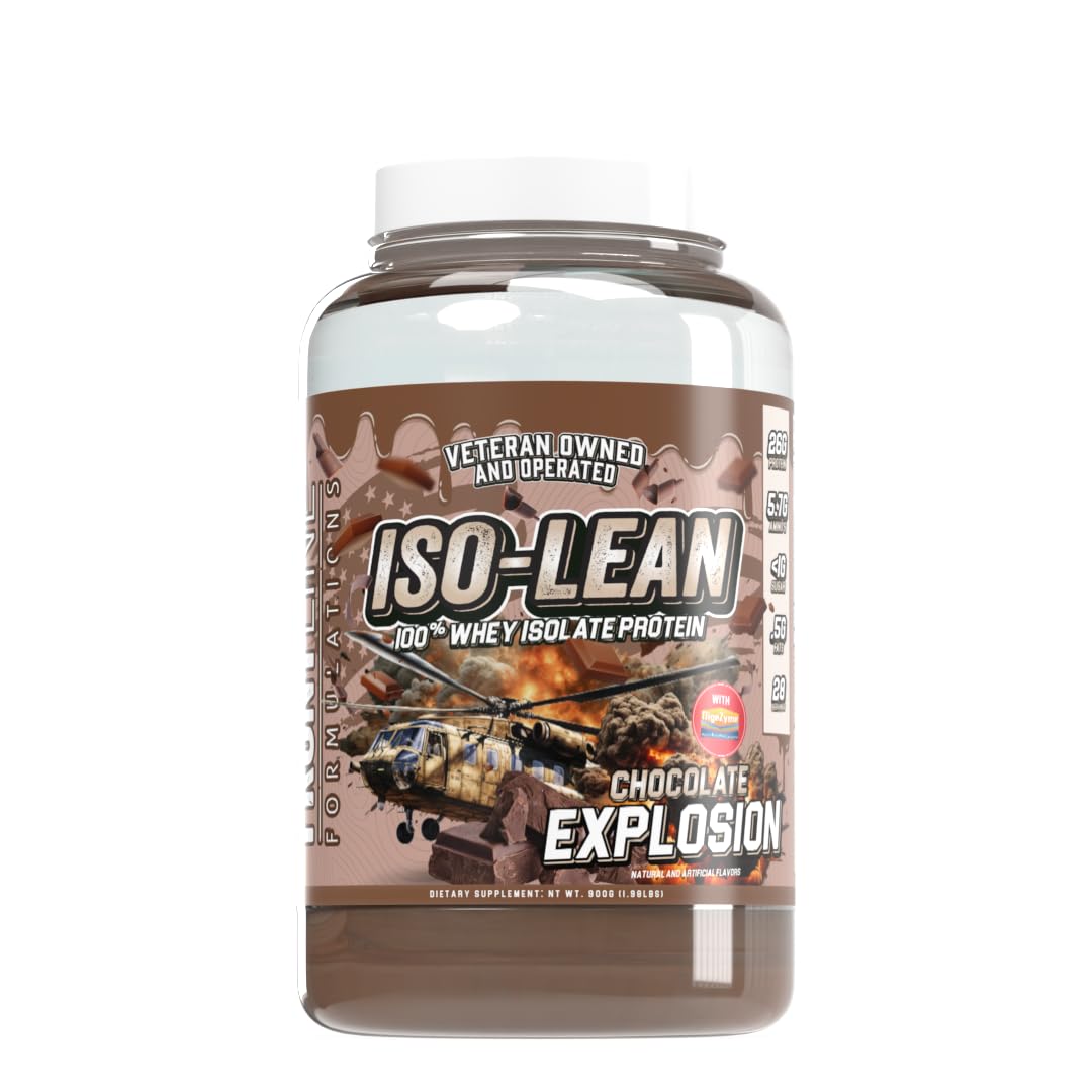 FRONTLINE FORMULATIONS ISO LEAN: bouteille affichant protéine isolée pour récupération musculaire