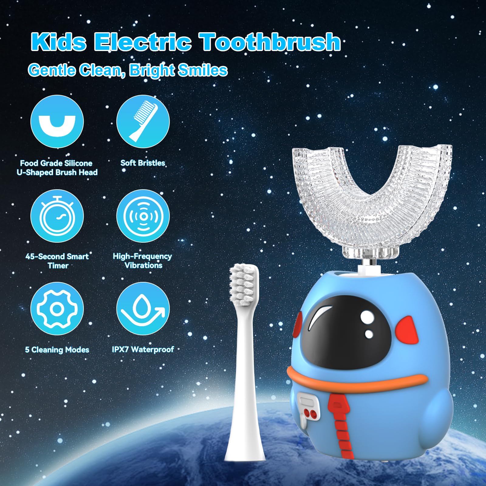 Base de recharge intelligente FTOYIN gardant la brosse sèche et prête.