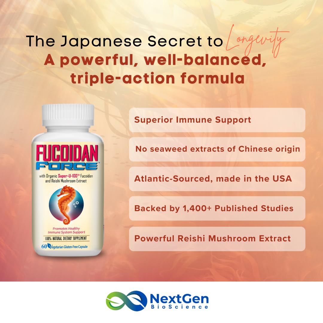 FUCOIDAN FORCE : Extrait Reishi, apport nutritionnel riche en polysaccharides.