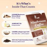 Fuel Nutrition Pro Collagène-Champignon Café chaga, parfum réconfortant