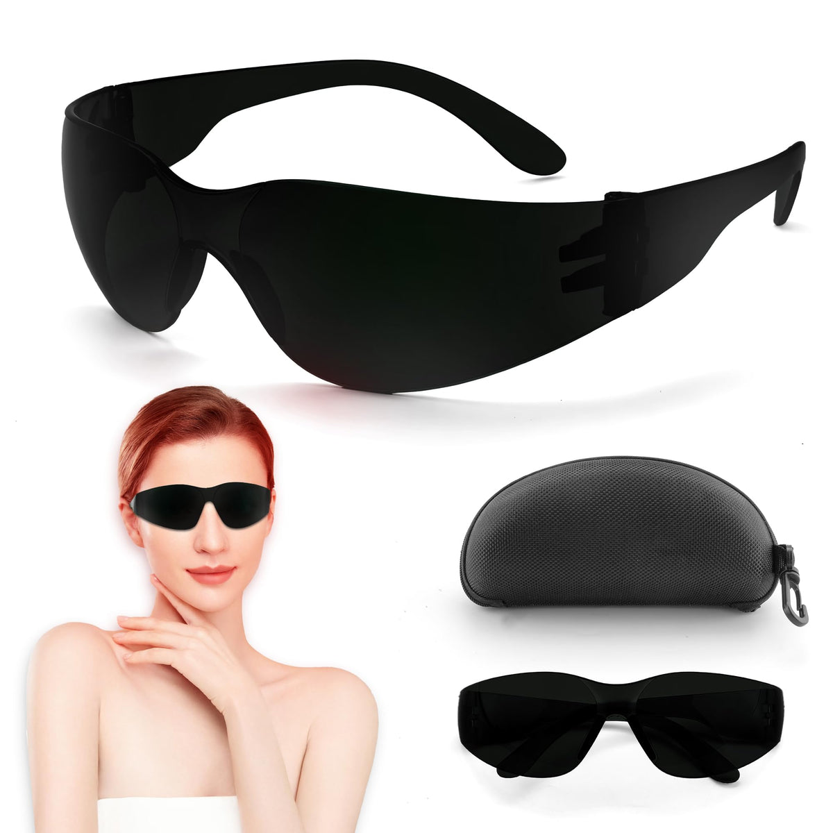 Lunettes FUIART de thérapie rouge, protection oculaire et confort.