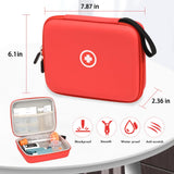Étui Fukumi compartimenté pour inhalateur et accessoires, rangement clair.