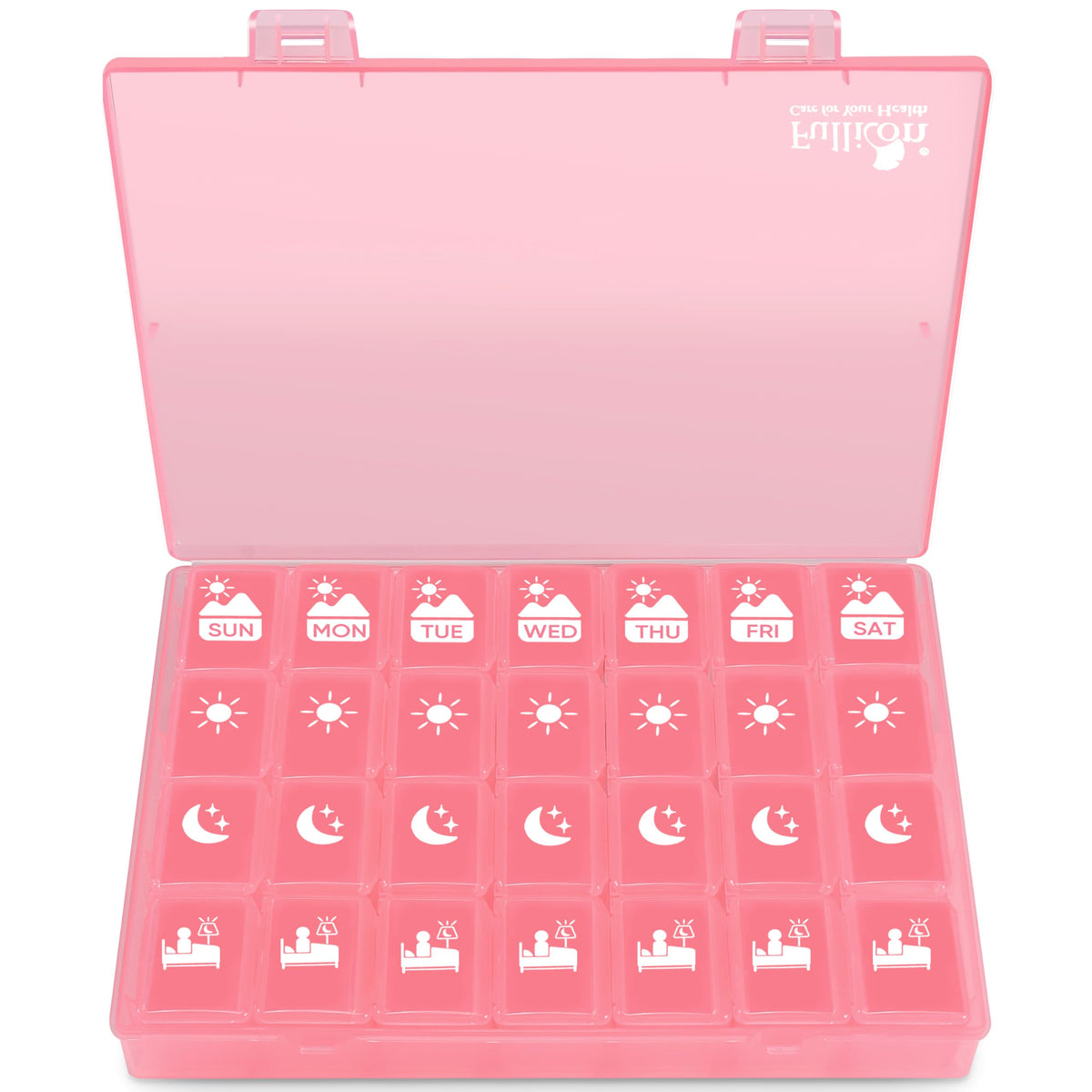 Fullicon planificateur pilules semaine XL, grande capacité pratique pour 7 jours