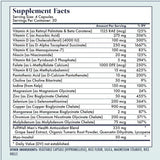 FullWell Fertilité Multivitamine: capsule et étiquette claires, formulation diététique