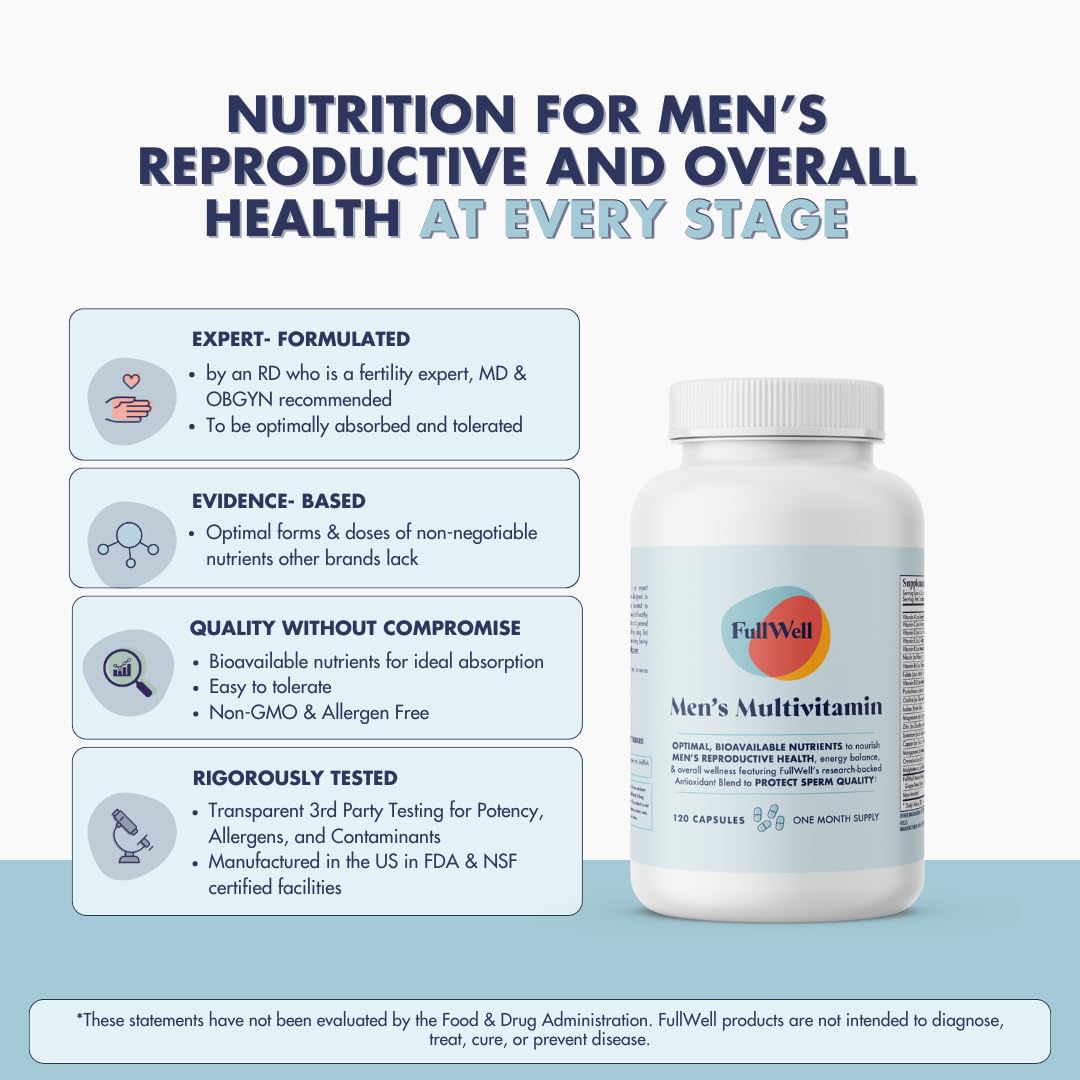 FullWell Fertilité Multivitamine: comprimés faciles à avaler, absorption optimale des nutriments