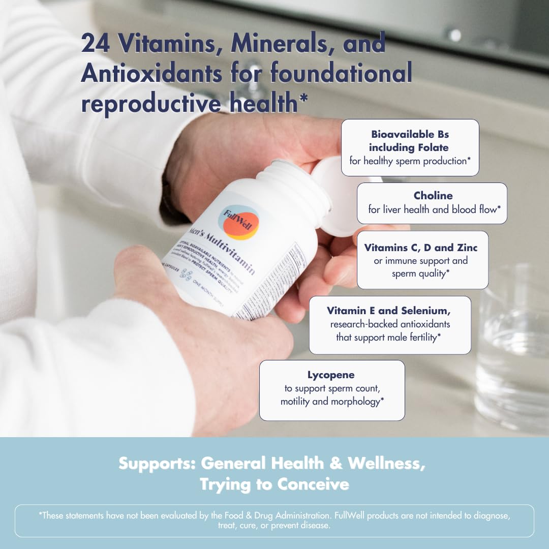 FullWell Fertilité Multivitamine: logo et contrôle externe visibles sur l'emballage