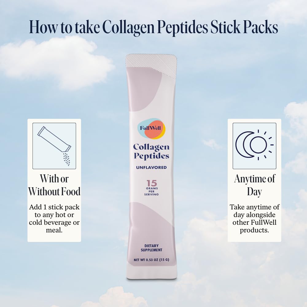 Routine quotidienne facilitée par les sticks de collagène hydrolysé FullWell.