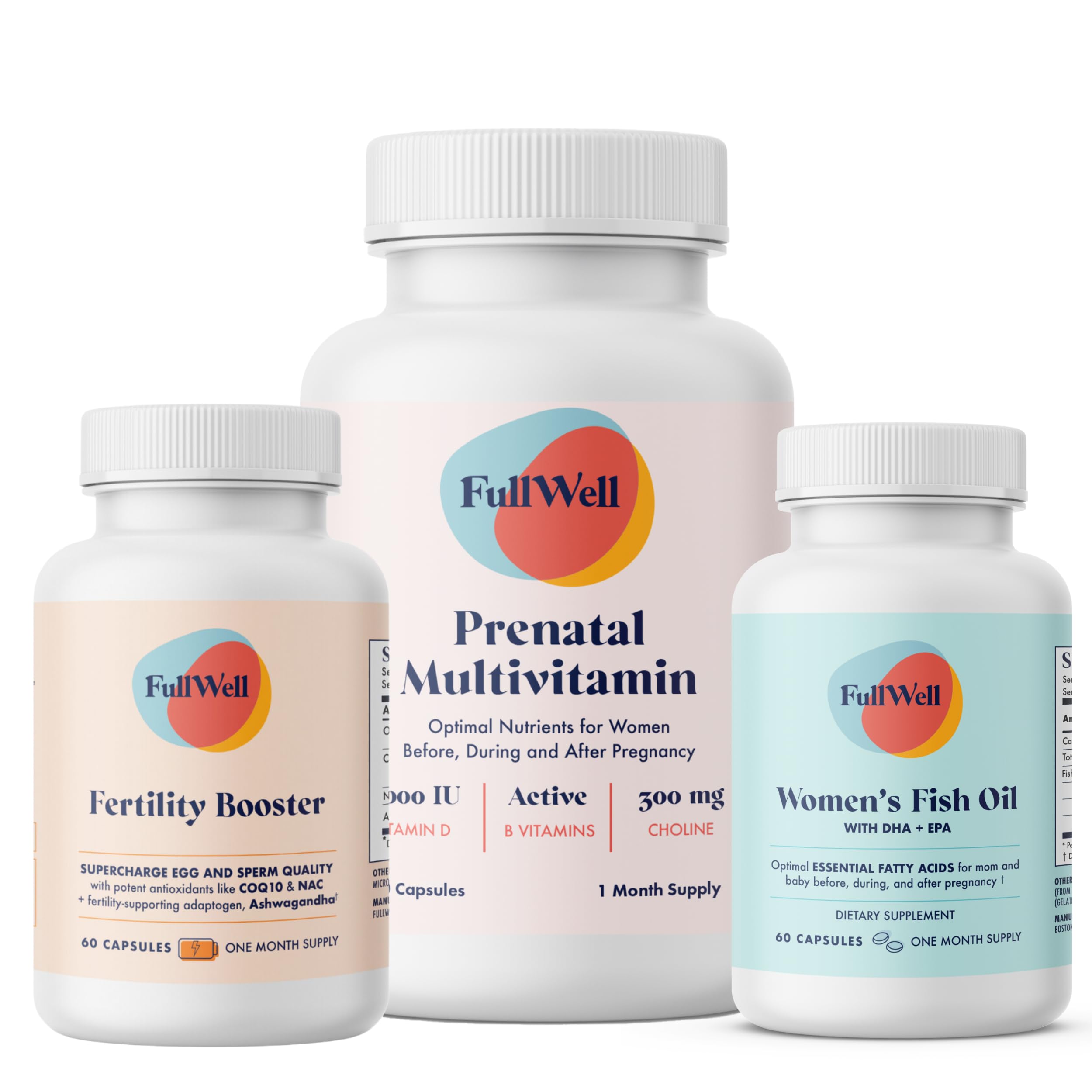 FullWell Fertilité Trio – bouteille, facilité d'intégration quotidienne des compléments.