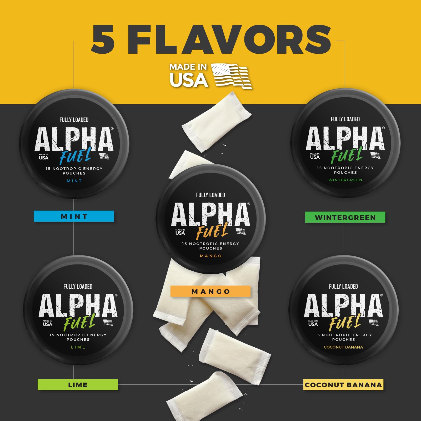 Absorption rapide avec Fully Loaded Alpha Fuel Nootrotiques pendant étude.