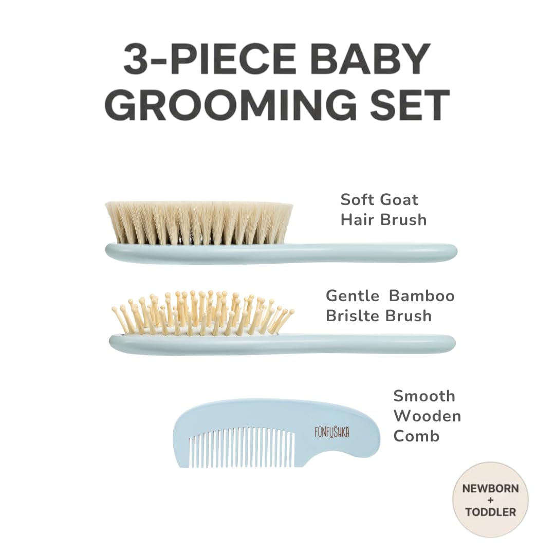 Brosse Funfushka exfoliante, aide à réduire les croûtes sans irritation.