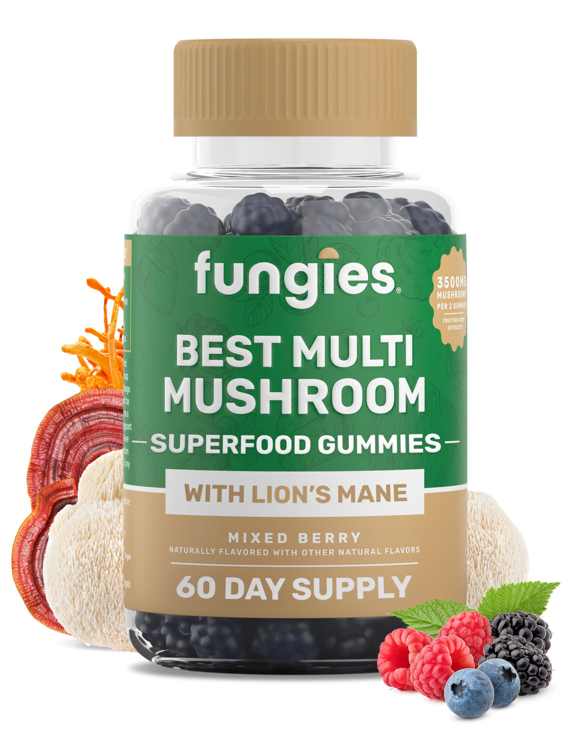 Fungies Multi-Champignons gummies : boîte ouverte, routine quotidienne facilitée, énergie potentielle