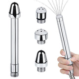 FunMove aluminium ensemble douche 3 têtes, hygiène personnelle efficace